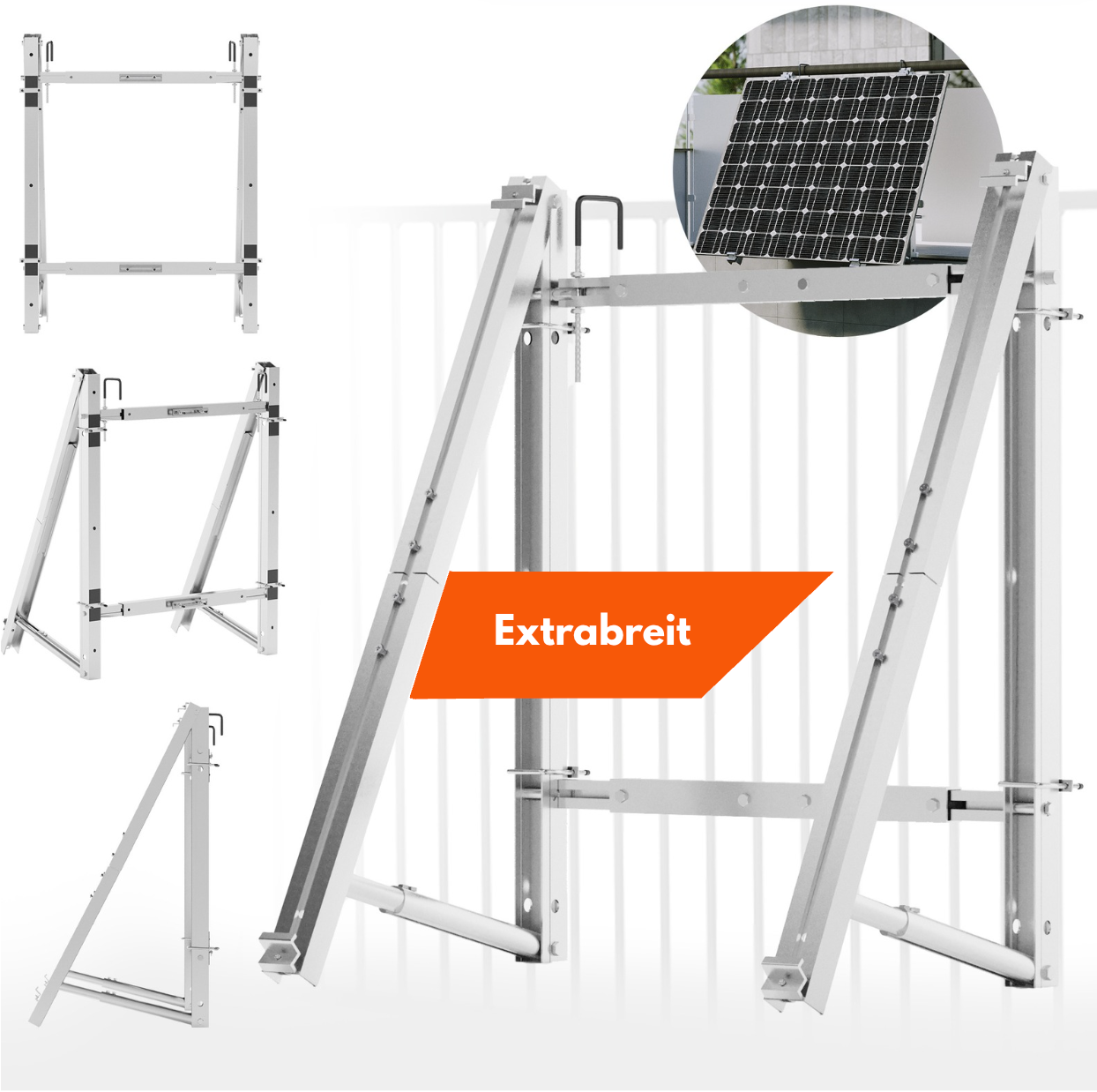 SolarFuture Balkonkraftwerk Halterung Extrabreit