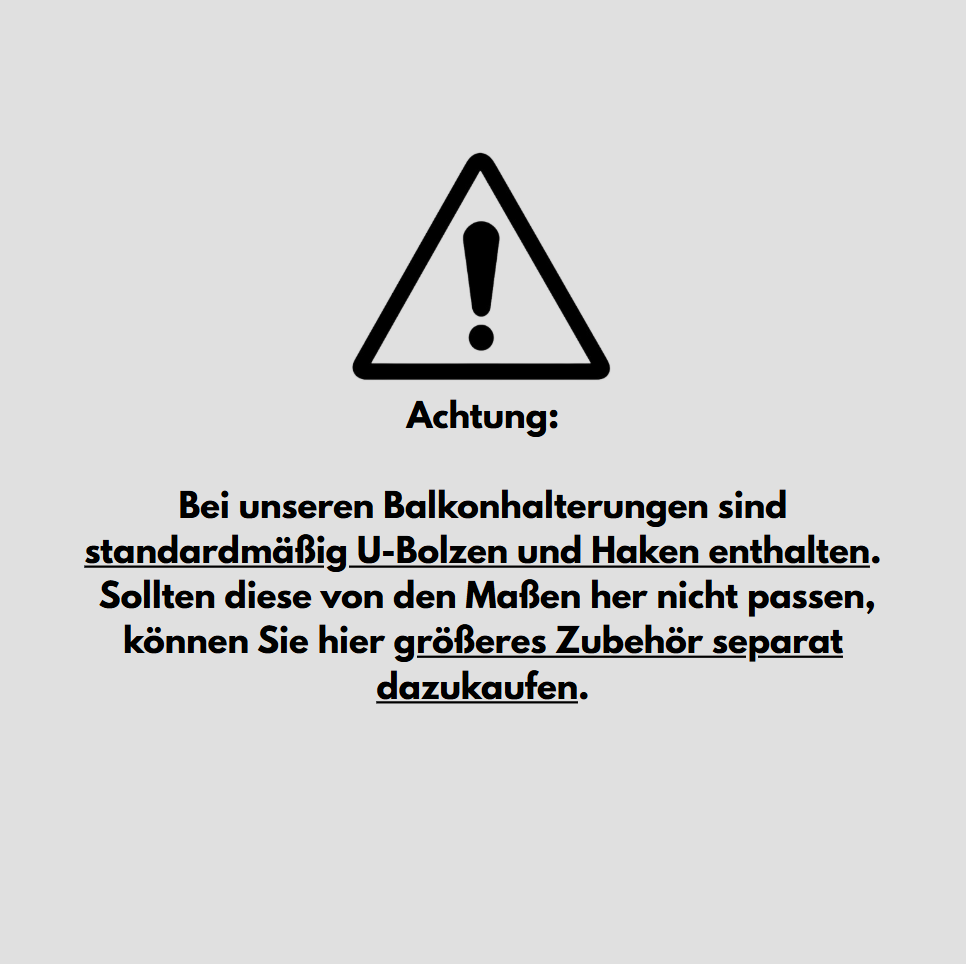 Montierter U-Bolzen an der Balkonkraftwerk Halterung am Geländer