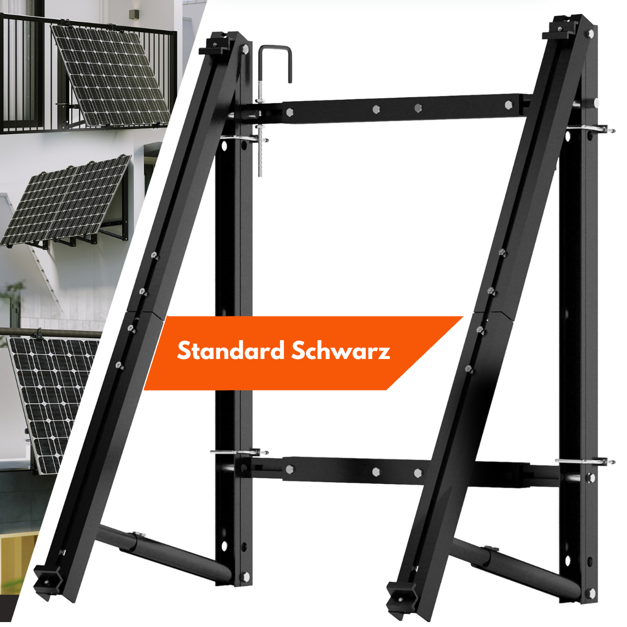SolarFuture Balkonkraftwerk Halterung Standard Schwarz