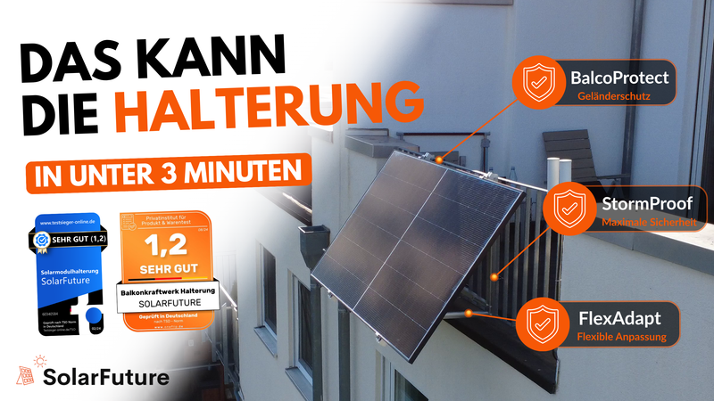 Video: Montage der SolarFuture Balkonkraftwerk Halterung am Balkongeländer